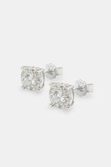 Moissanite Cluster Stud Earrings - 5.5mm