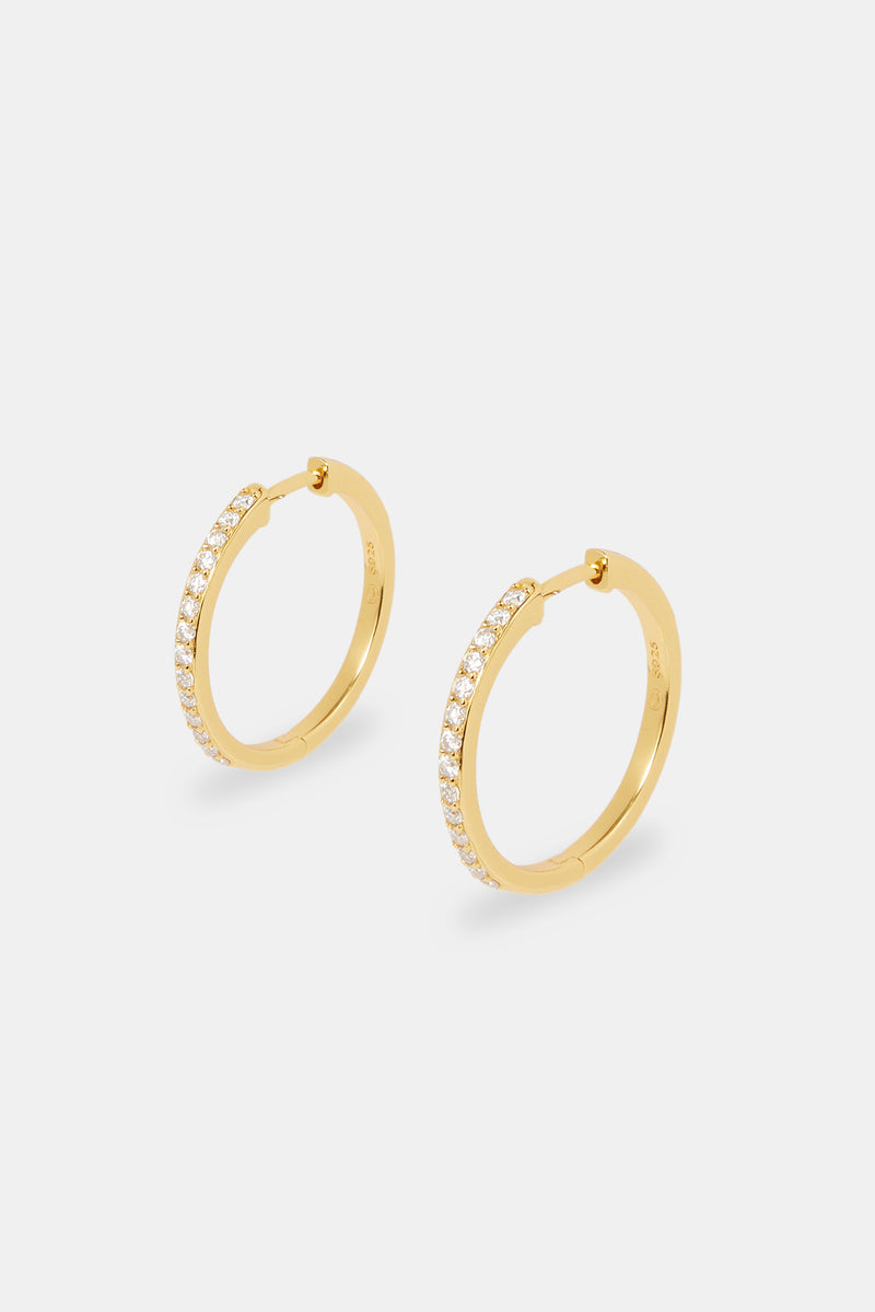 Moissanite Hoop Earrings - Gold