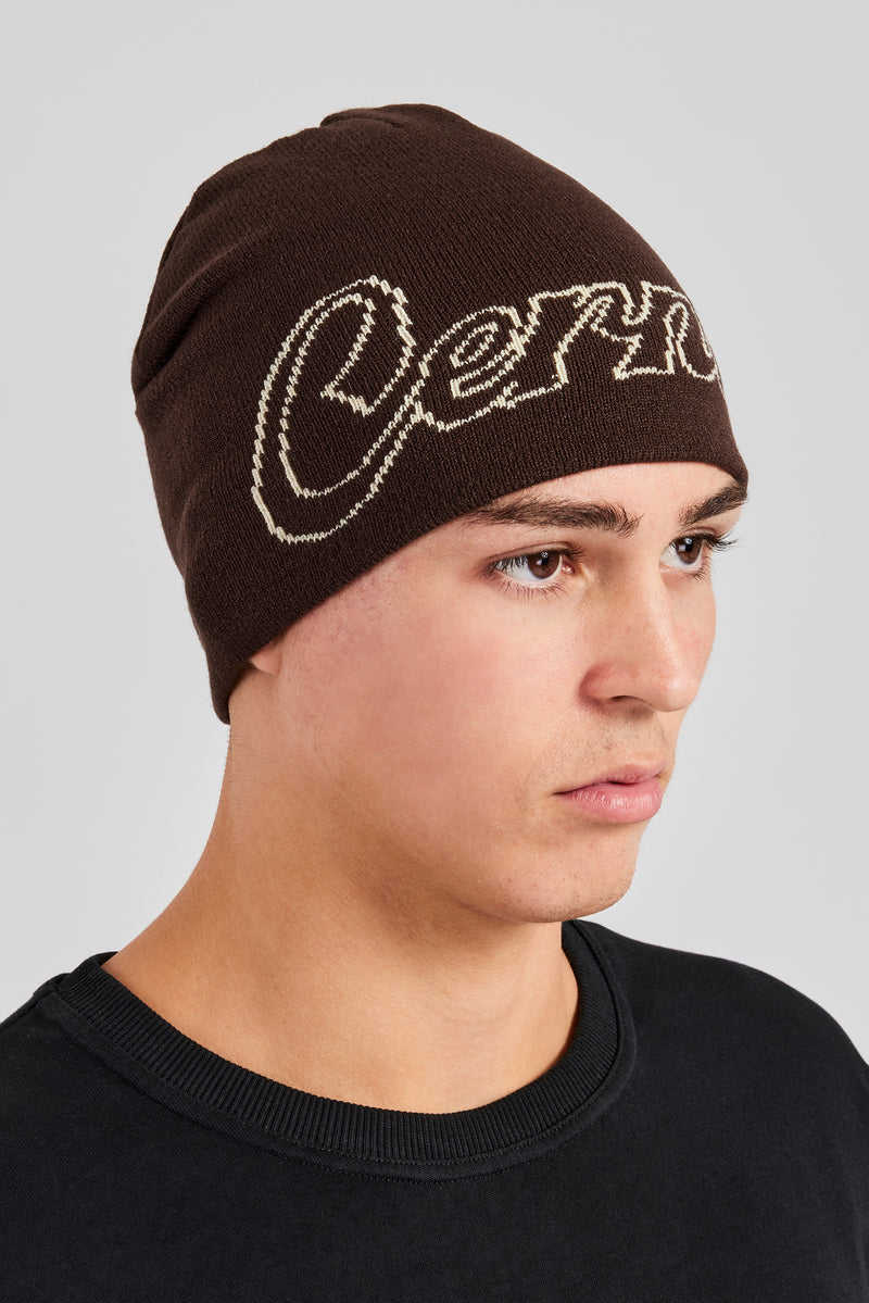 Cernucci Intarsia Beanie Hat - Chocolate