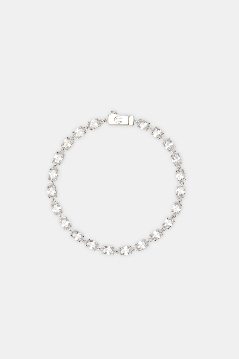 Oval CZ Tennis Bracelet - 6mm