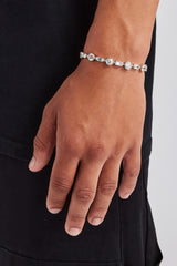 Iced Round & Rectangle Mix Tennis Bracelet - 6mm