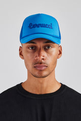 Cernucci Script Mesh Trucker - Blue