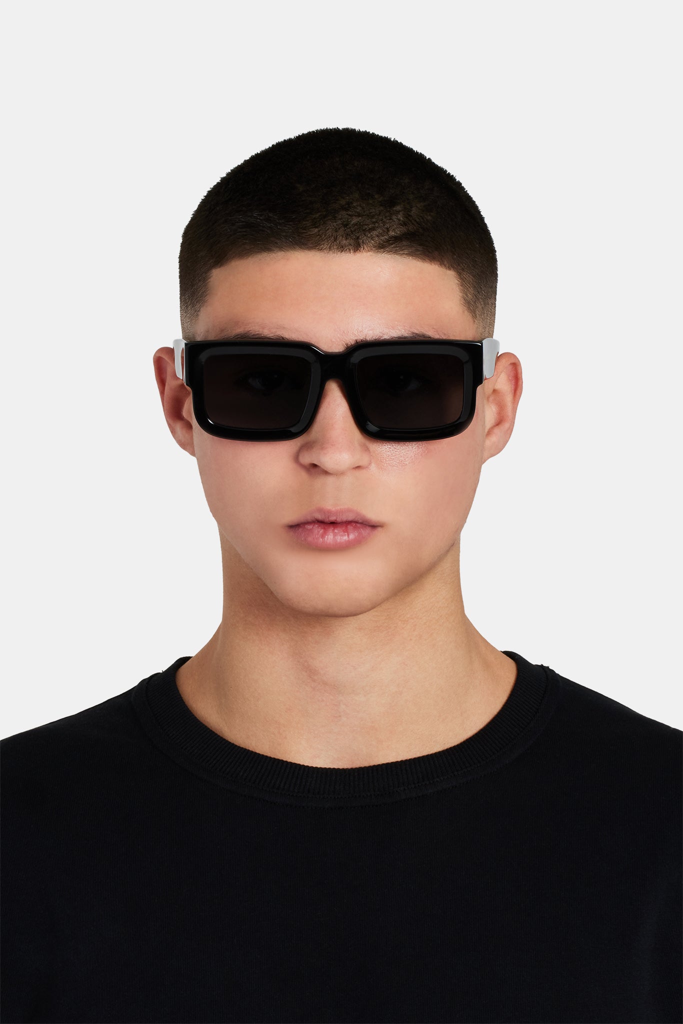 Black chunky square sunglasses best sale