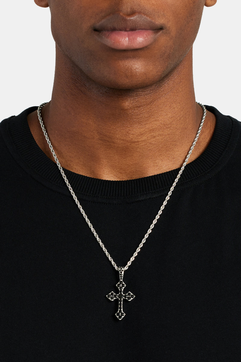 Black Iced Celtic Cross Pendant