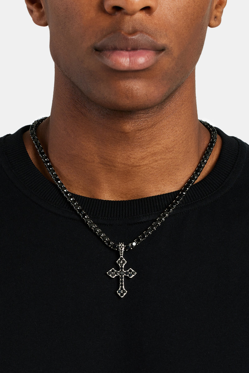 Black Iced Celtic Cross Pendant