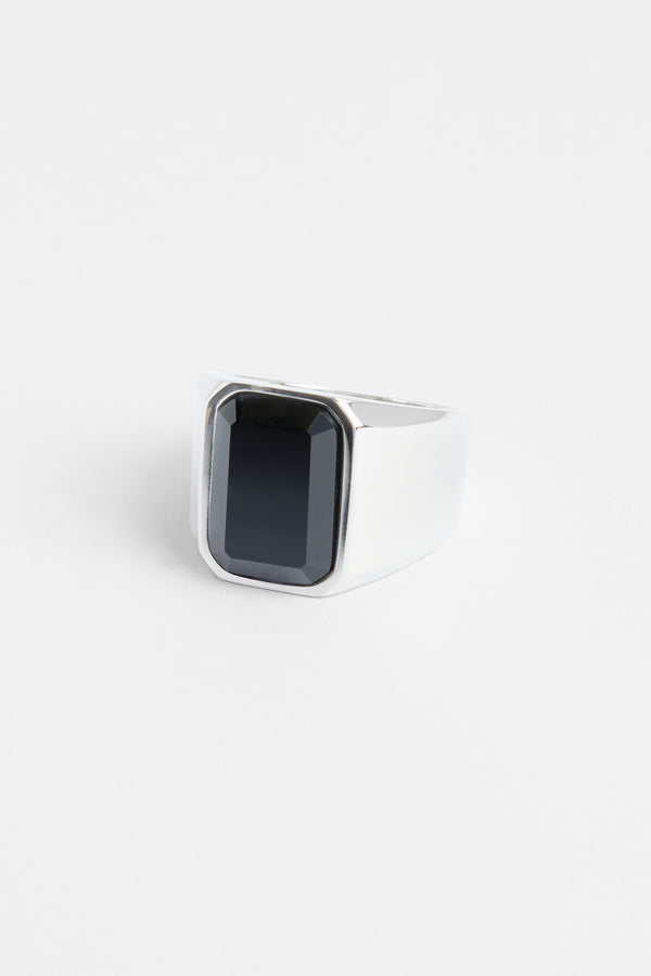 Black Stone Signet Ring