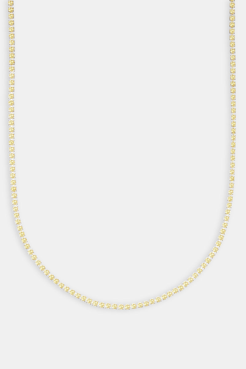 Micro Tennis Chain Lemon - White 2.5mm