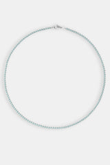 Micro Tennis Chain Light Blue - White 2.5mm