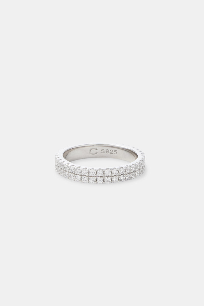 4mm Womens 925 CZ Tennis Ring