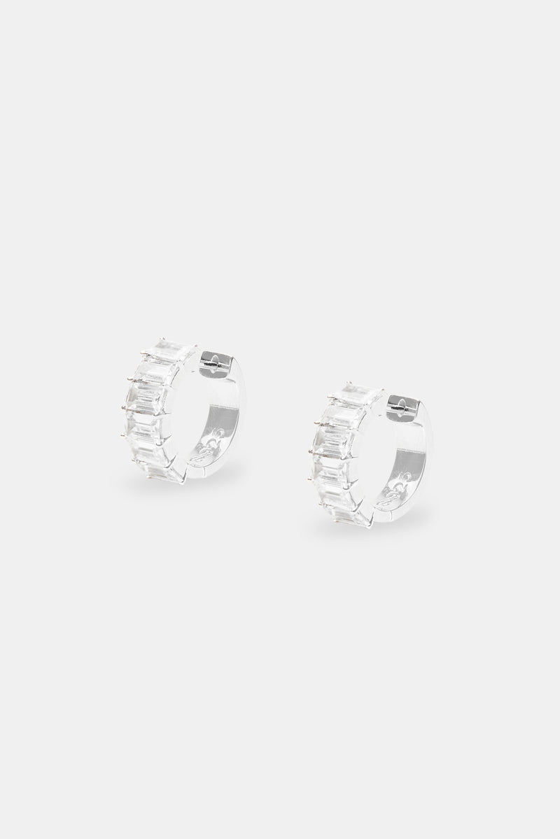 Baguette Huggie Earrings - 5mm