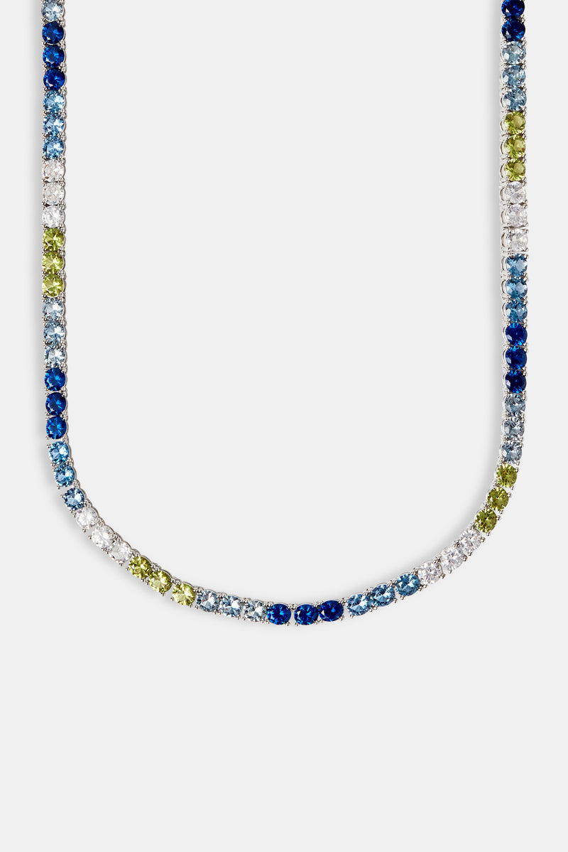 Blue & Green Ombre Tennis Chain - 5mm