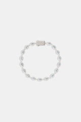 Blue Iced Pear Gemstone Bracelet - 6mm