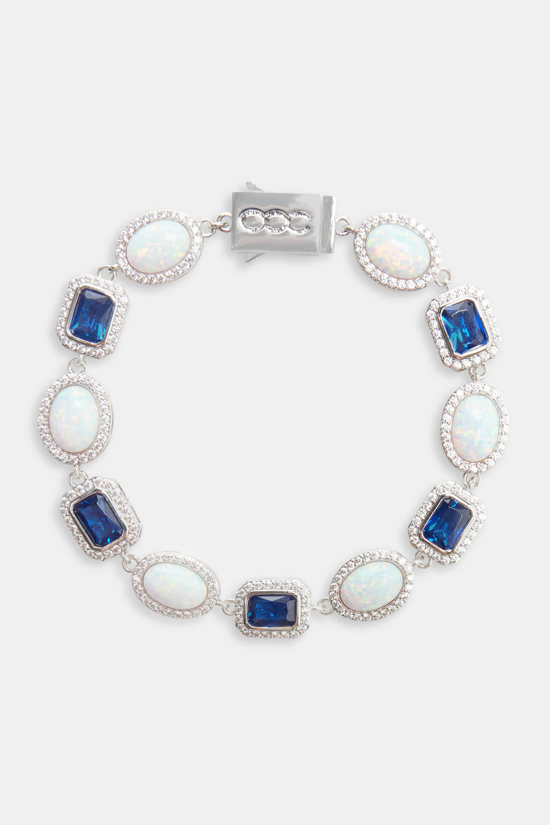 Opal & Blue Gemstone Chain & Bracelet