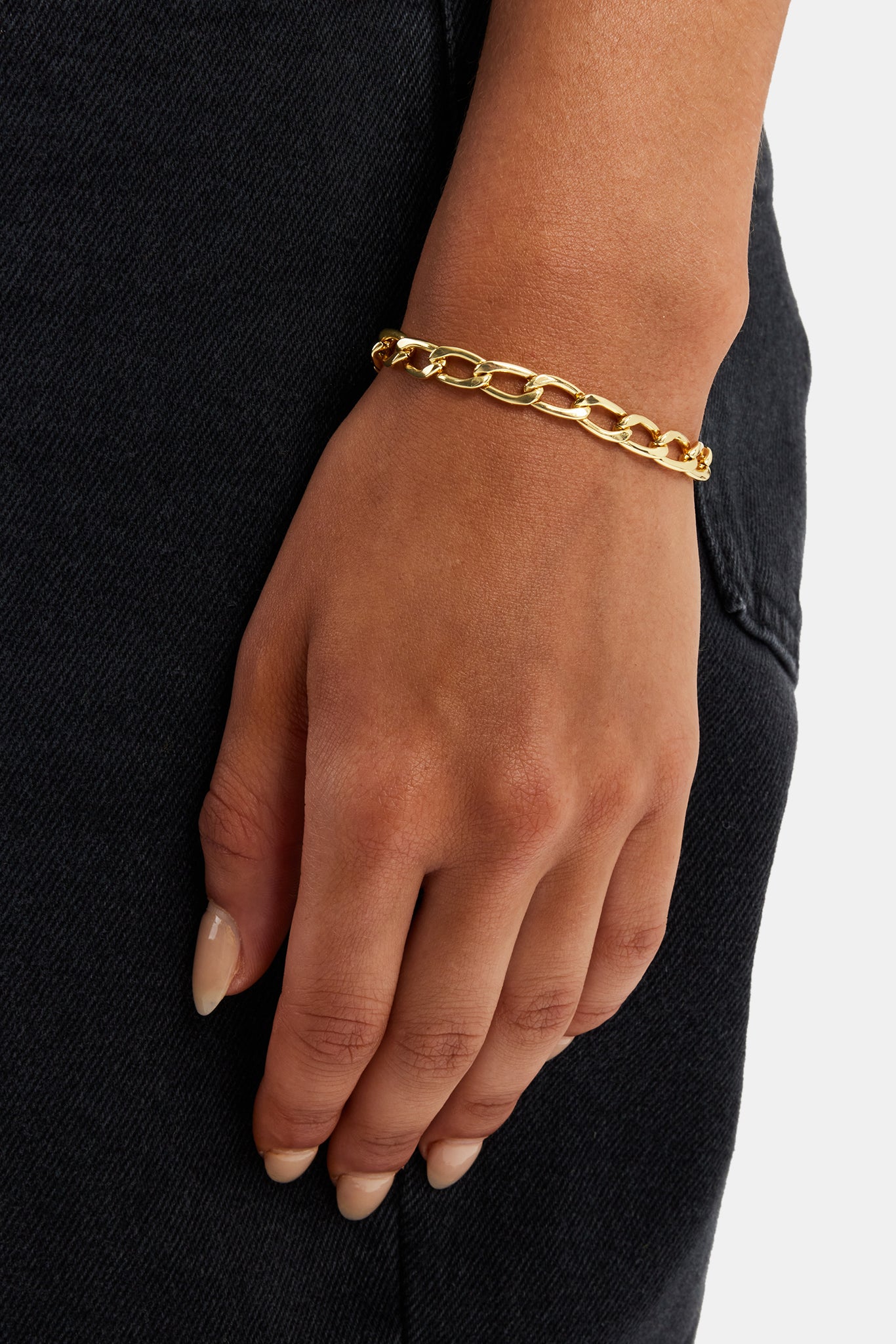 Curb Chain Bracelet - 6mm | Womens Bracelets | Shop Cuban Bracelets at ...