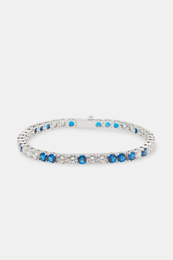 Dark Blue Colourblock Tennis Bracelet - 5mm