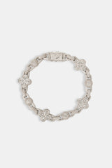 Iced Ball & Motif Bracelet - 12mm