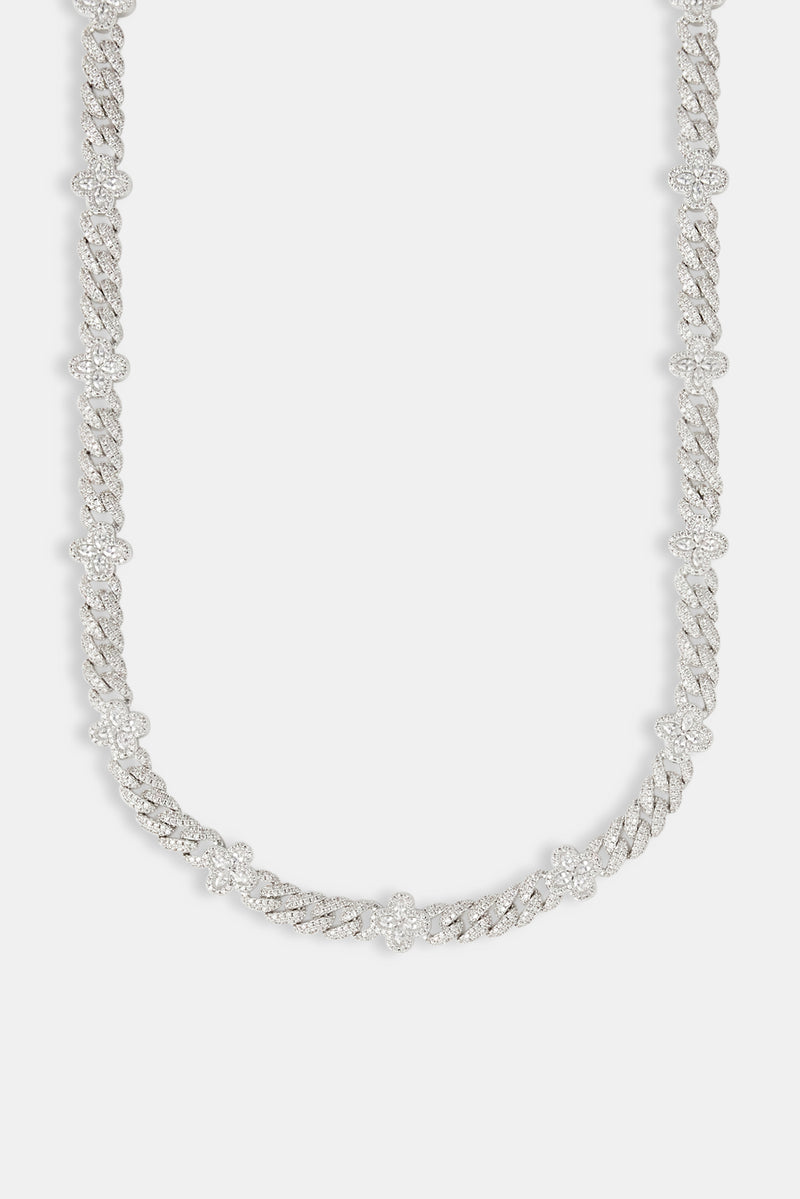 Iced Baguette Motif Cuban Chain - 8mm