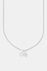 Iced Double Motif Cuban Necklace - 10mm