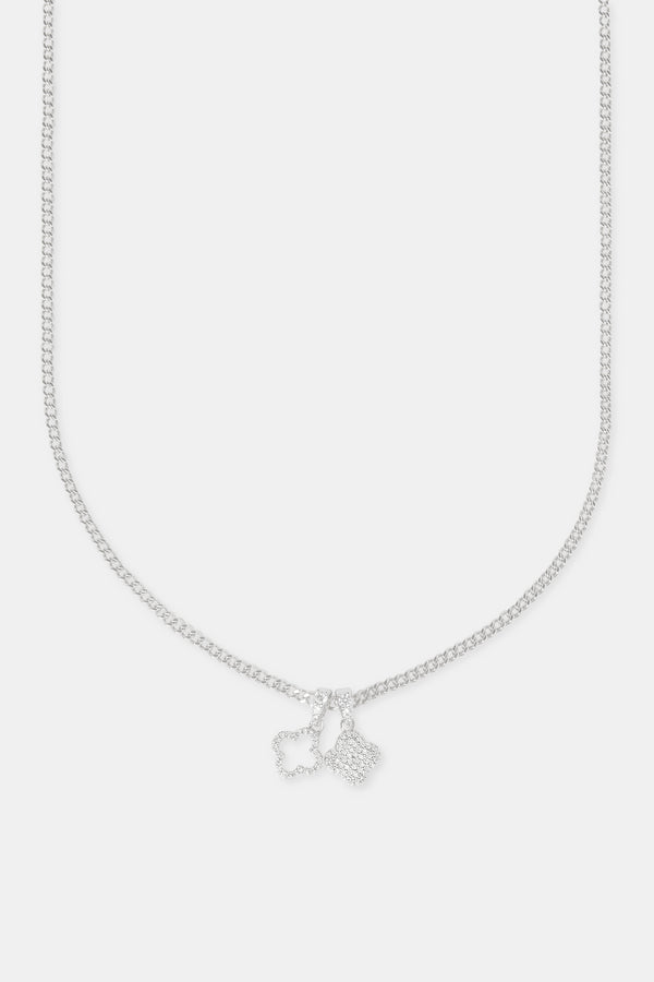 Iced Double Motif Cuban Necklace - 10mm