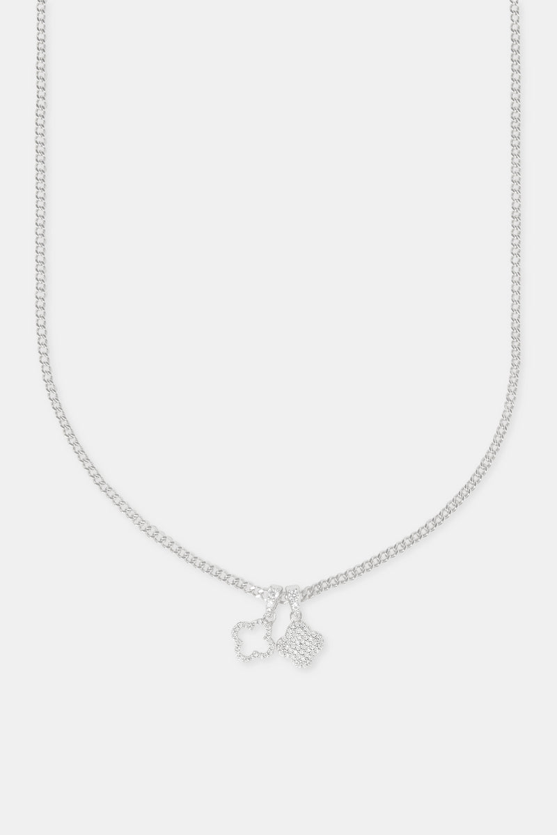 Iced Double Motif Cuban Necklace - 10mm