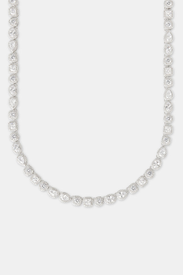 Iced Mixed Shape Cluster Chain - 8mm