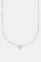 10mm Iced Motif Necklace - White