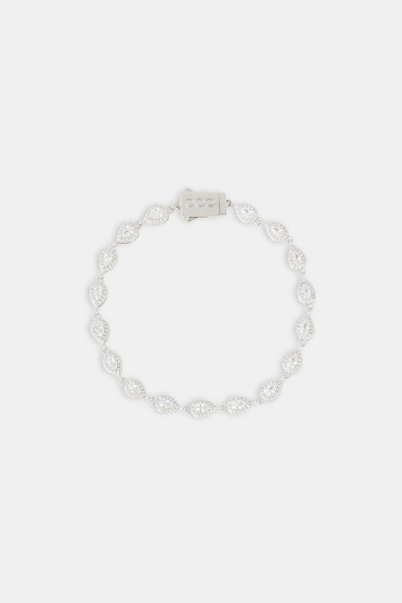 Iced Pear Gemstone Bracelet - 6mm