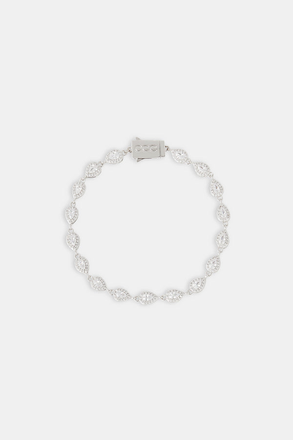 Iced Pear Gemstone Bracelet - 6mm