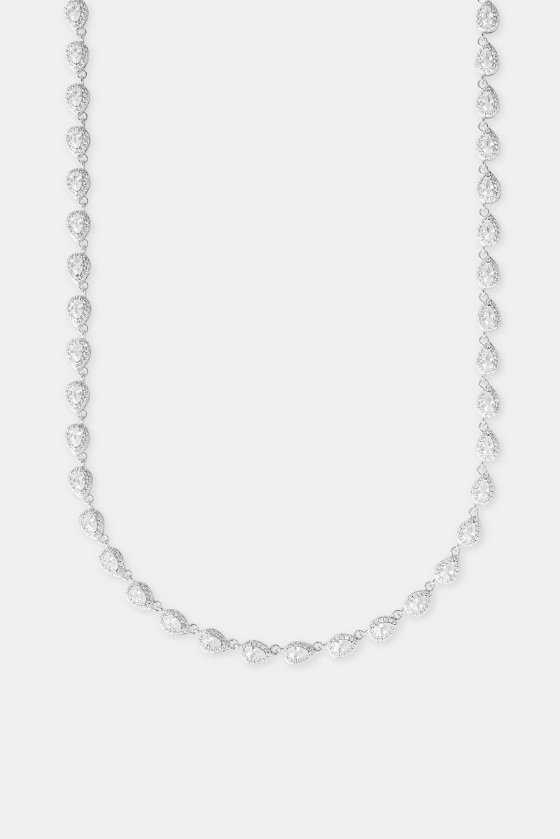 Iced Pear Gemstone Chain - 6mm