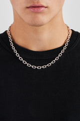 Iced Pave Rectangular Link Chain - 6mm