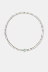 Light Green Motif Tennis Chain