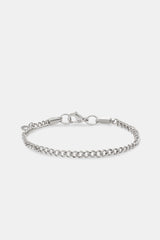 Micro Cuban Bracelet - 3mm - White