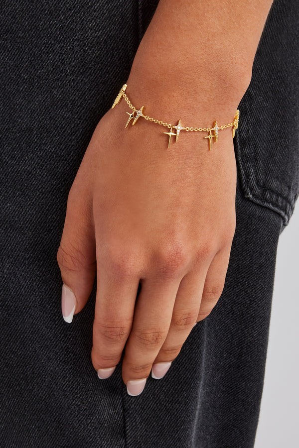 Micro Star Bracelet - Gold 1mm