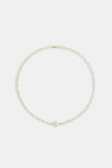 Motif Mother of Pearl Tennis Chain - 3mm