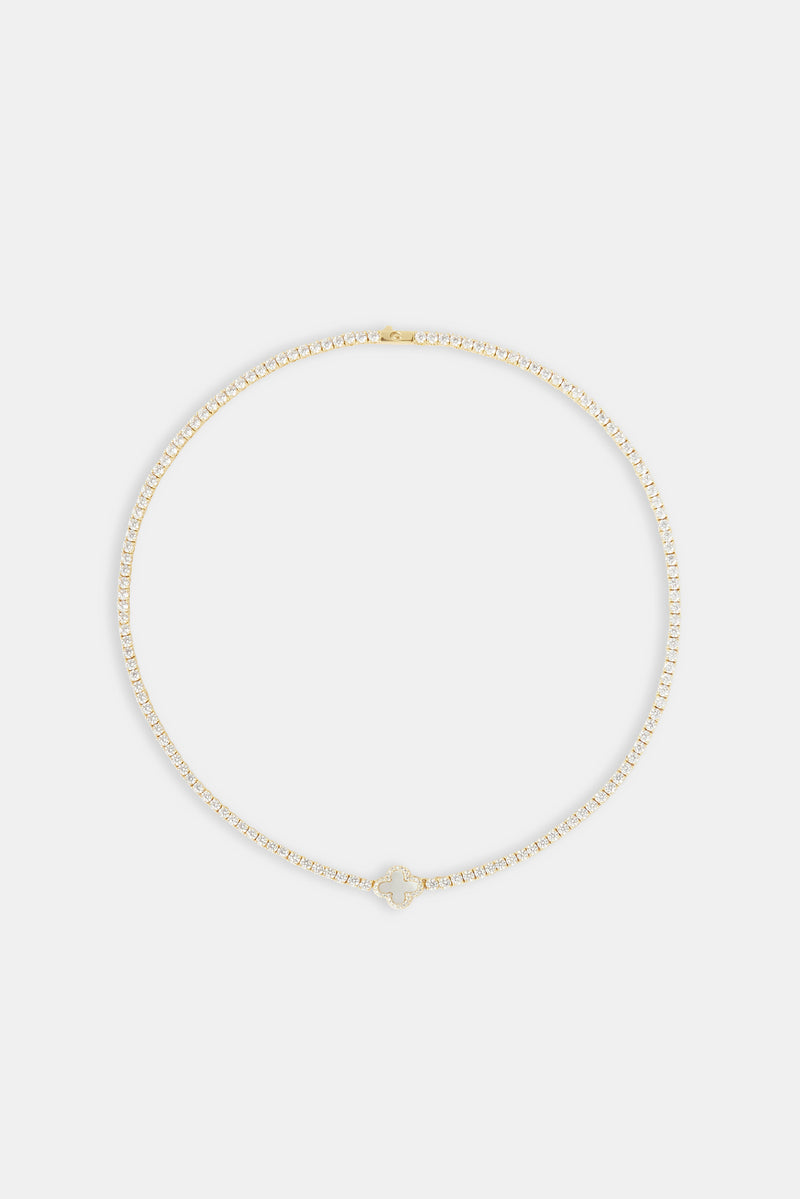 Motif Mother of Pearl Tennis Chain - 3mm