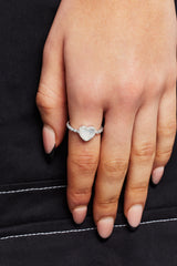 Mother Of Pearl Heart Ring - White