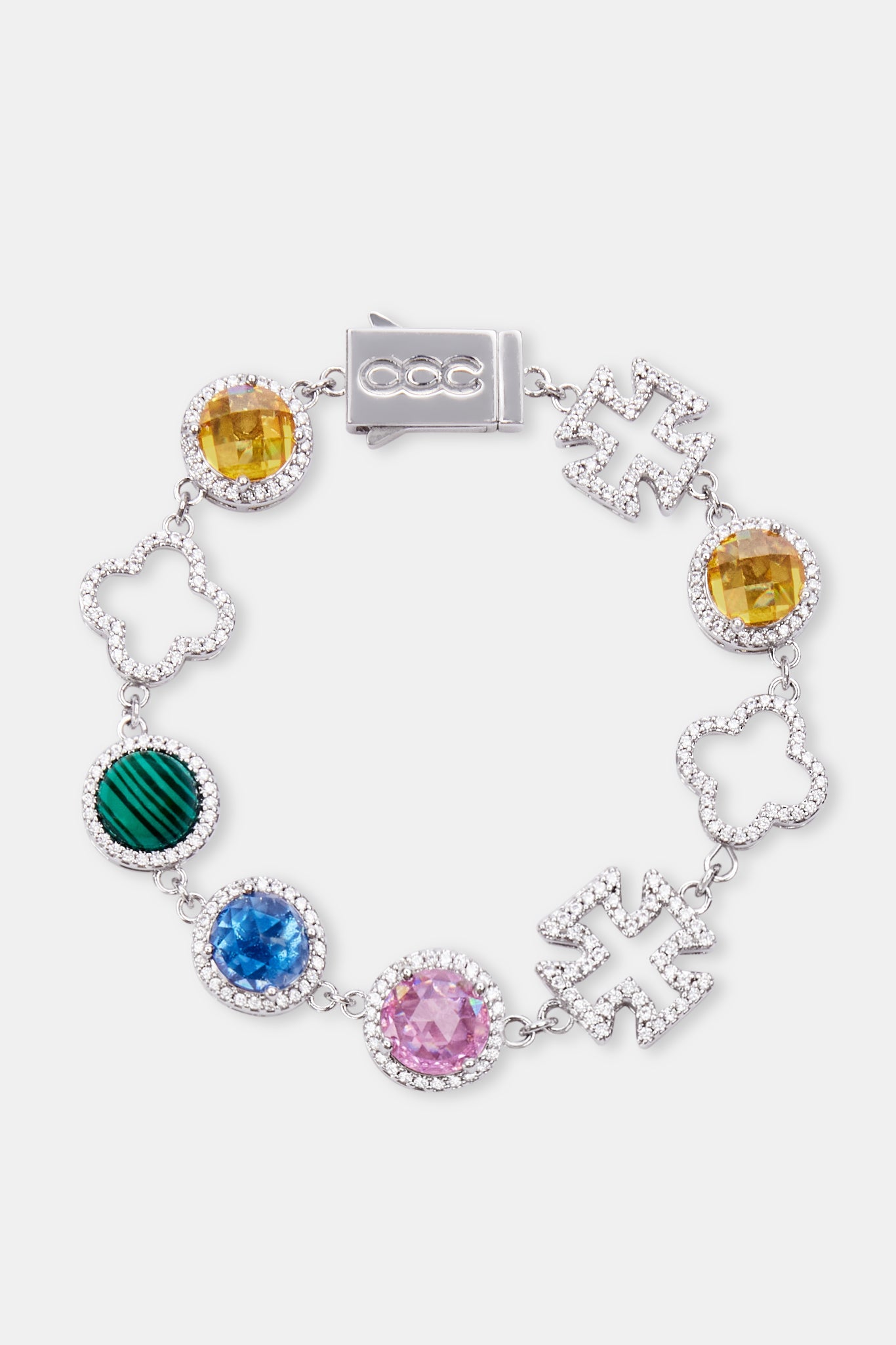 Motif Multi Gemstone Bracelet White Womens Bracelets Shop Motif motif-multi-gemstone-bracelet-white-womens-bracelets-shop-motif