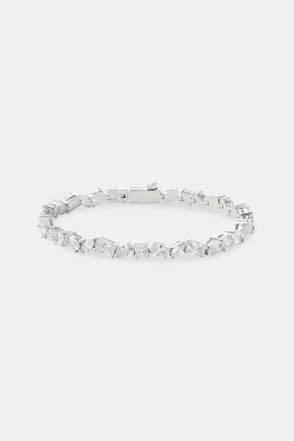 Mixed Shape Tennis Bracelet - 8mm