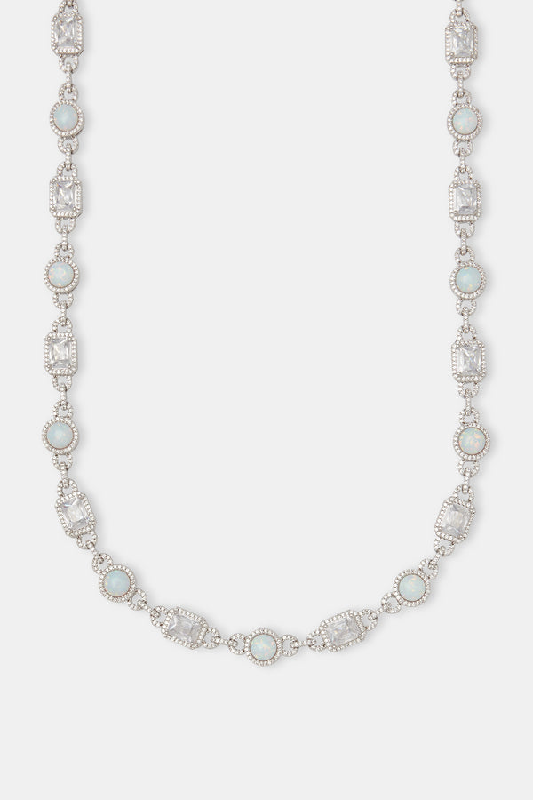 Opal & Baguette Tennis Chain - 10mm