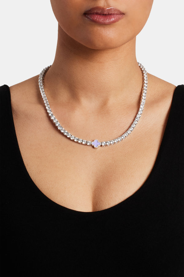 Lilac Motif Tennis Chain