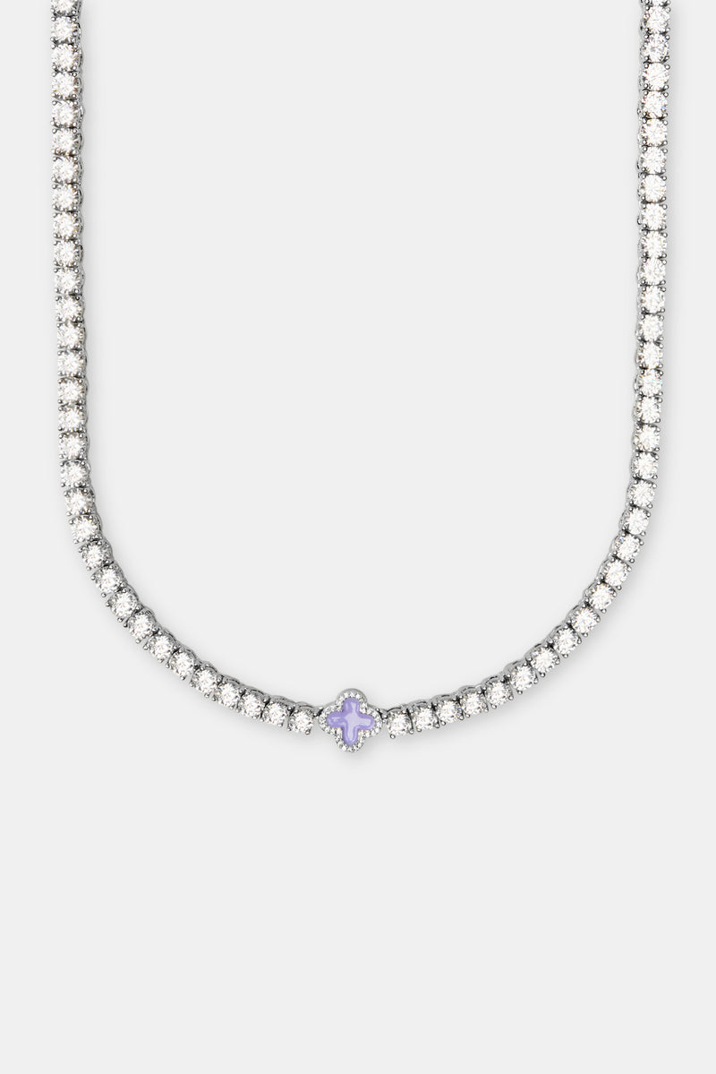 Lilac Motif Tennis Chain