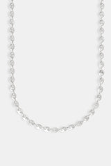 Polished & Iced CZ Pave Coffee Bean Chain - 5mm