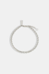 Polished Flat Woven Link Bracelet - 5mm