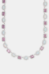 Opal & Pink Gemstone Chain & Bracelet