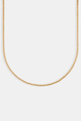 2mm Gold Plated Micro Cuban Chain