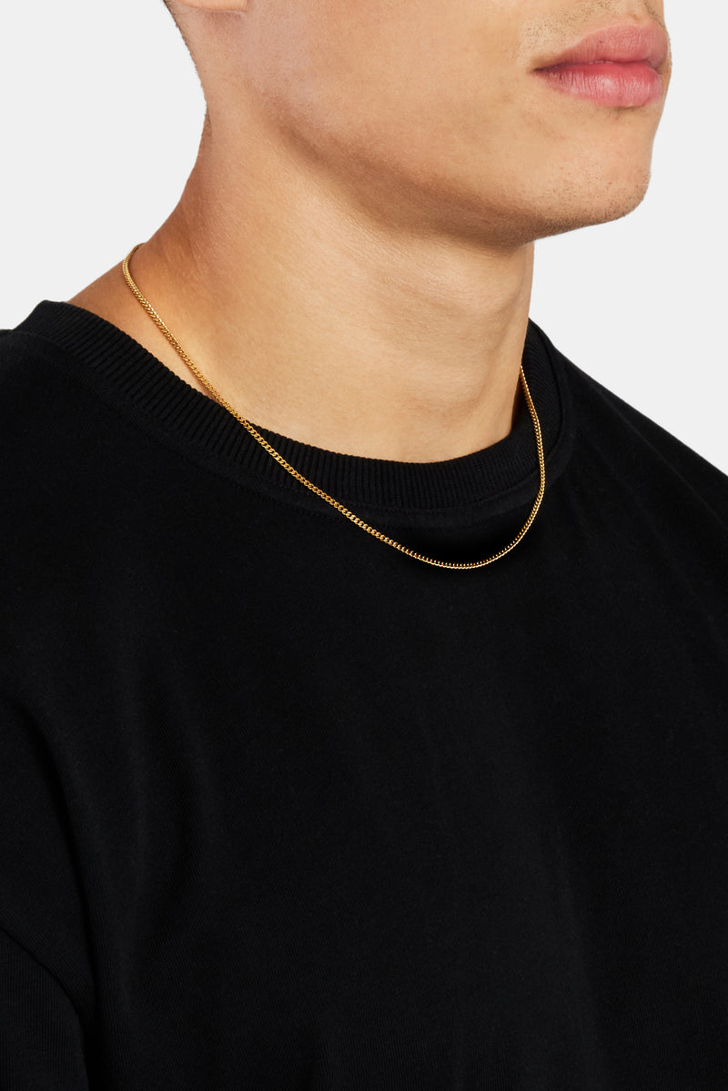 2mm Gold Plated Micro Cuban Chain