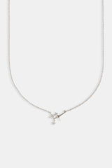 Triple Star Pendant Necklace White - 14mm