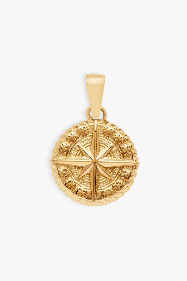 Compass Pendant - 20mm - Gold