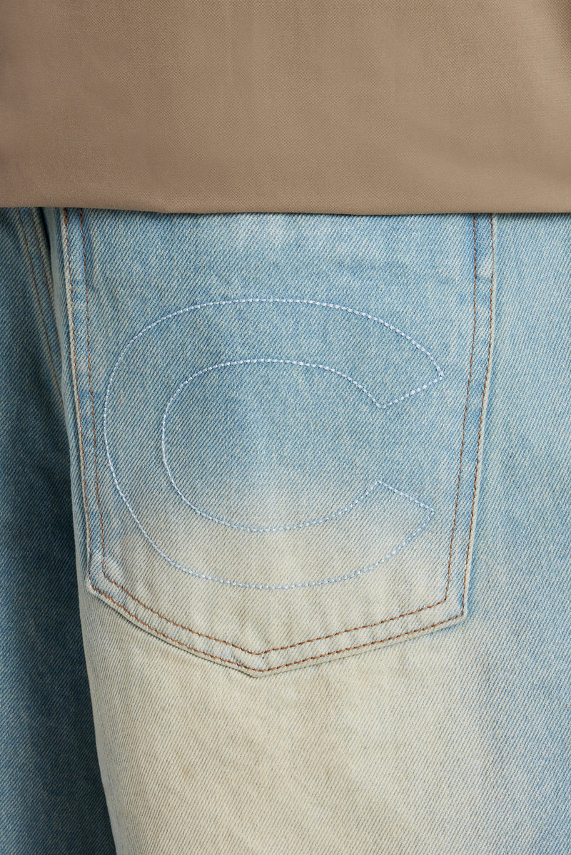 Denim Bermuda Jorts - Bleach Wash