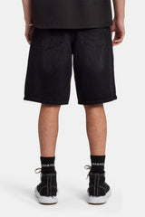 Denim Bermuda Shorts - Washed Black